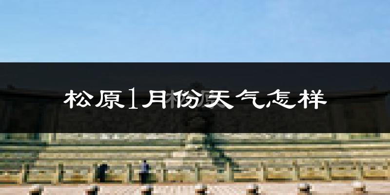 松原市1月份天气如何?很冷吗?