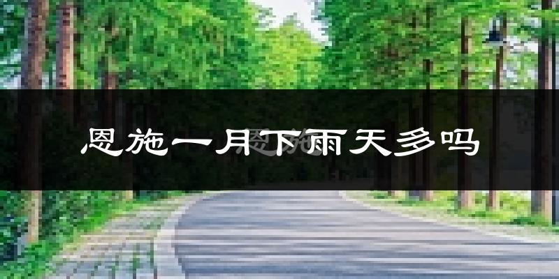 恩施一月下雨天多吗?恩施1月份降雨量多少?