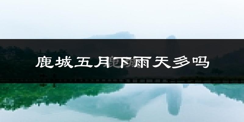 鹿城五月下雨天多吗?鹿城5月份降雨量多少?