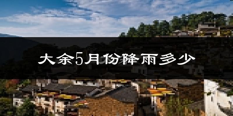 大余5月份降雨多少?