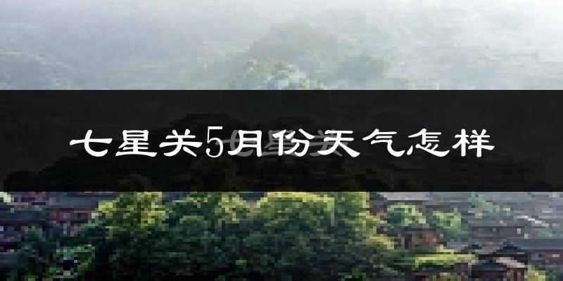 七星关5月份天气怎样?七星关五月冷吗?