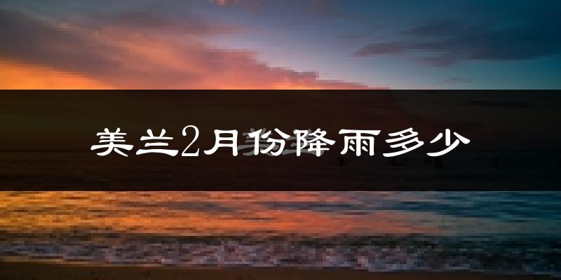 美兰2月份降雨多少?