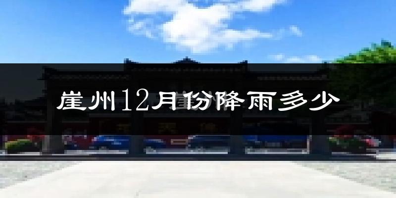 崖州12月份降雨多少?