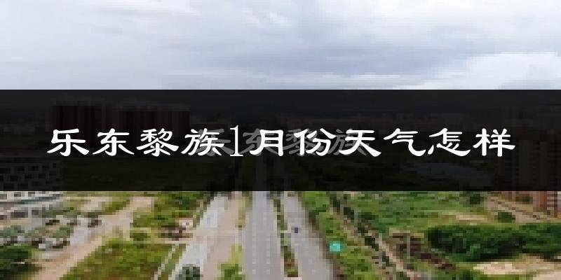 乐东黎族自治县1月份天气如何?冷吗?